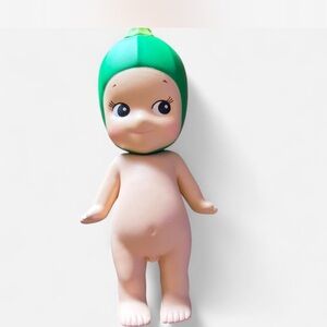 Charming Green-Hooded Doll for Kids